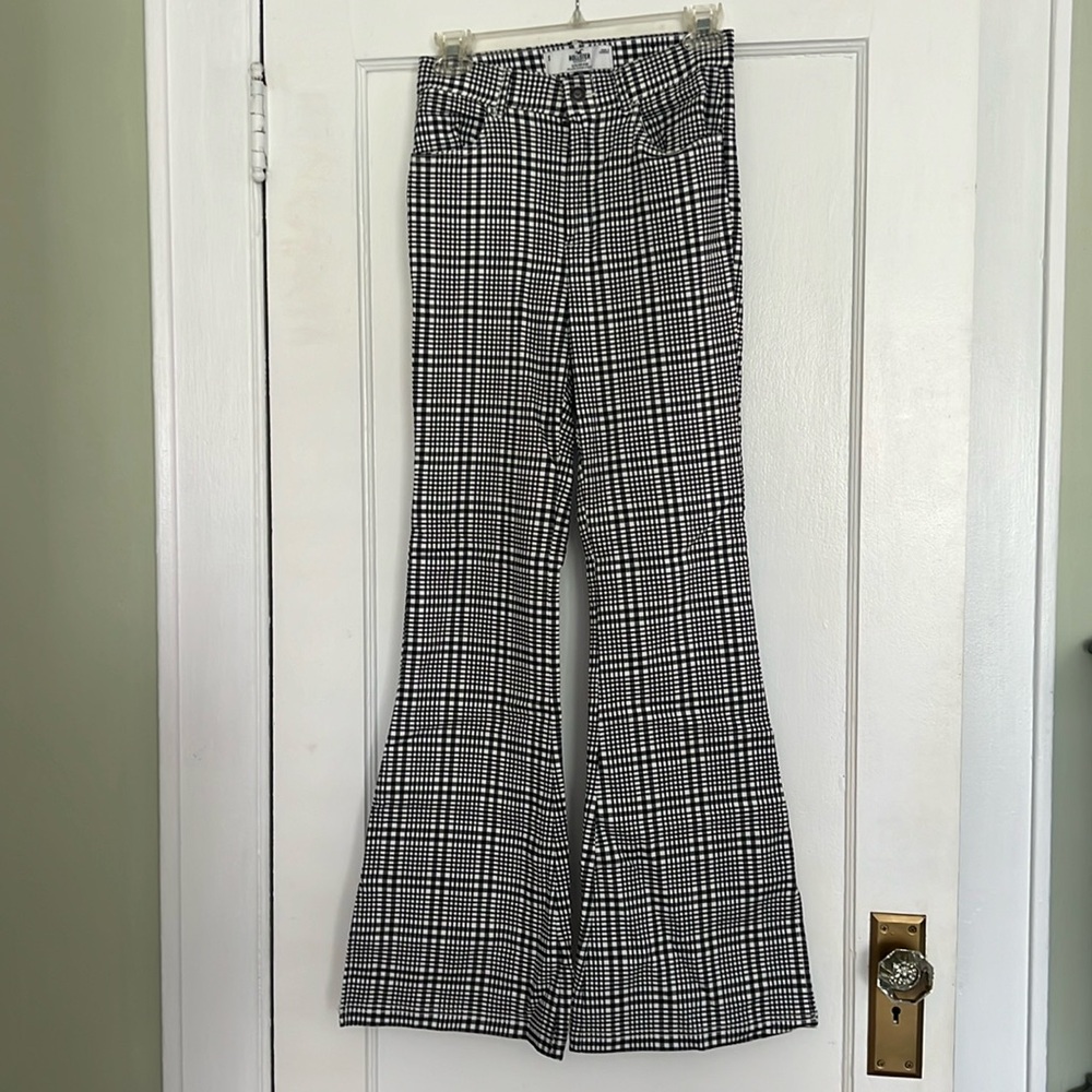 Hollister super high waist slit hem flare pants